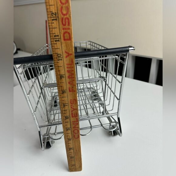 Toy Grocery Cart Old Country Mini Shopping Cart/Buggy for Dolls Metal 10 inch - Picture 3 of 9